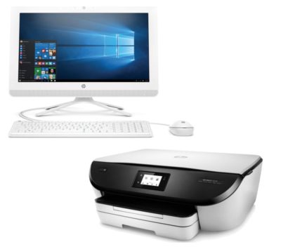 HP  22-b000na 22  All-in-One PC & ENVY 5546 All-in-One Printer Bundle - White